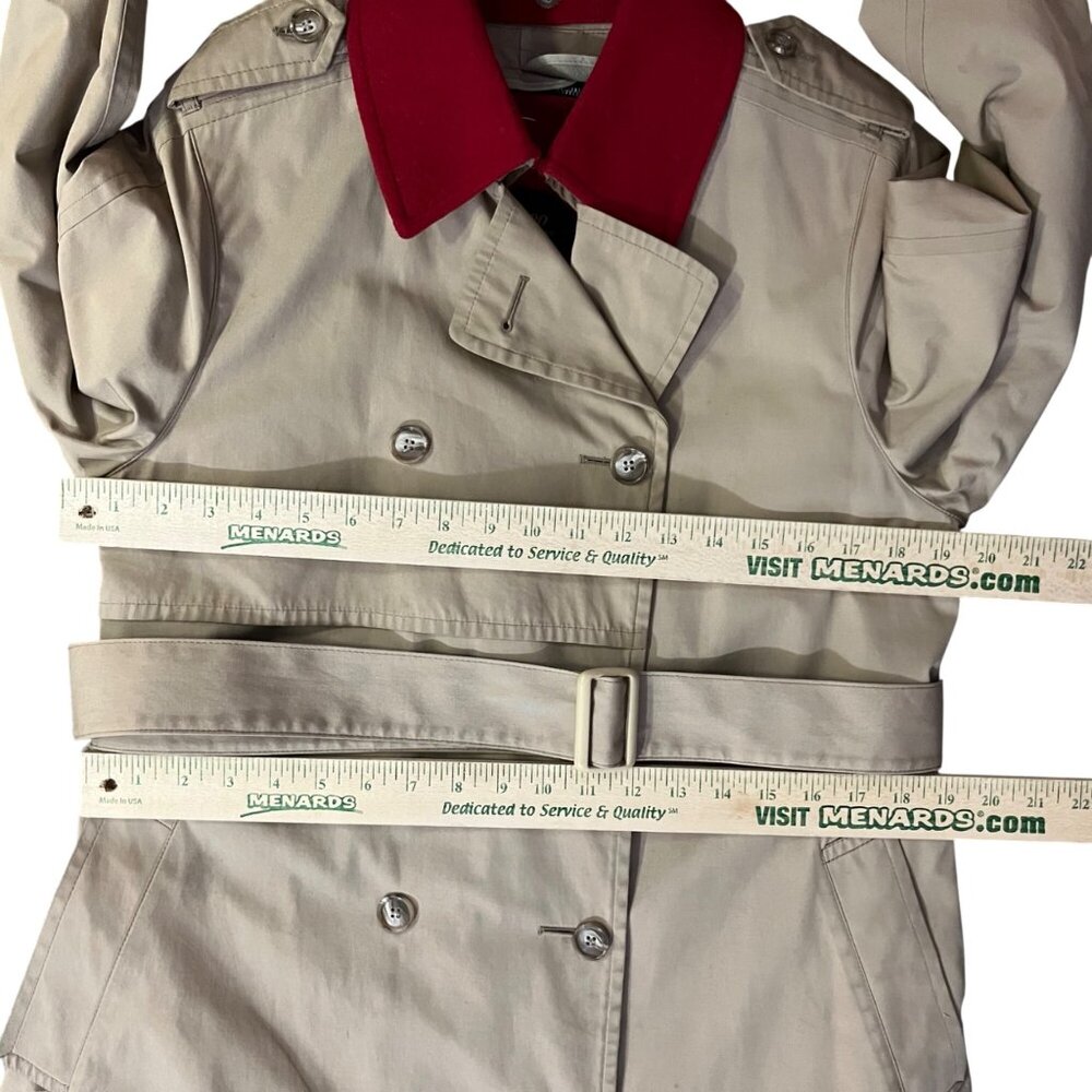 Vintage London Fog Tempo Europa Trench Coat Scarf Set Used 10Pd - Picture 8 of 16